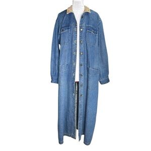Gotcha Covered Lodgewear Women’s Vintage Long Denim Duster. Size Large